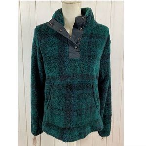 Eddie Bauer Snap Pemba Plaid Pullover Jacket